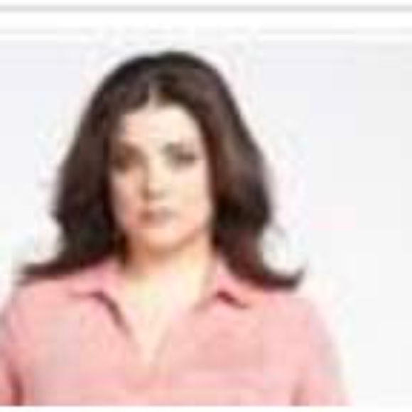 POLO TOP, SHORT SLEEVE, TANGELO, SIZE 4X, POLYESTER/COTTON/RAYON, ADDITION ELLE, - Picture 1 of 1